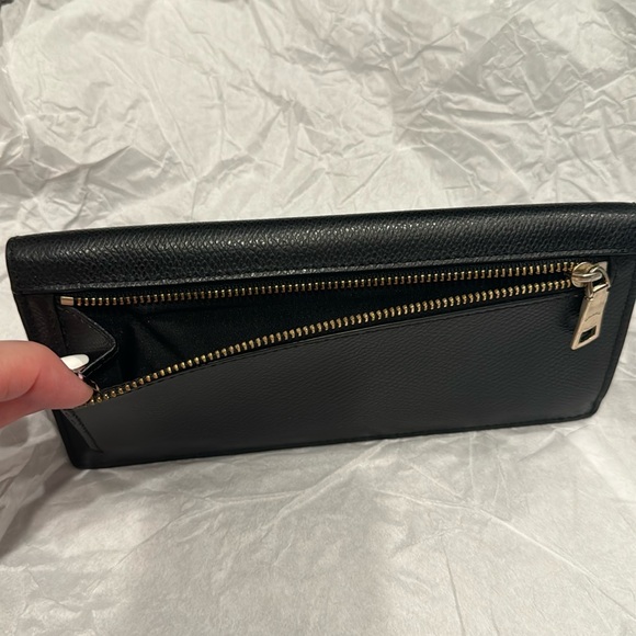 Coach Soft Wallet in Black Crossgrain Saffiano Leather - Picture 3 of 8